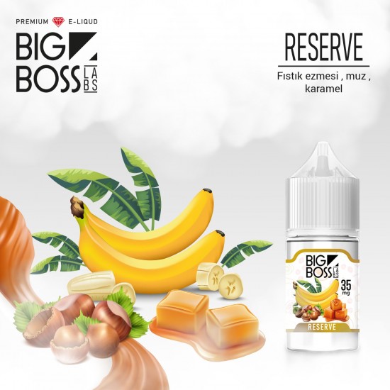 Big Boss Reserve 30 ML Salt Likit  en uygun fiyatlar ile ozelbuhar.coda! Big Boss Reserve 30 ML Salt Likit özellikleri, fiyatı, incelemesi, yorumları ve taksit seçenekleri için hemen tıklayın!