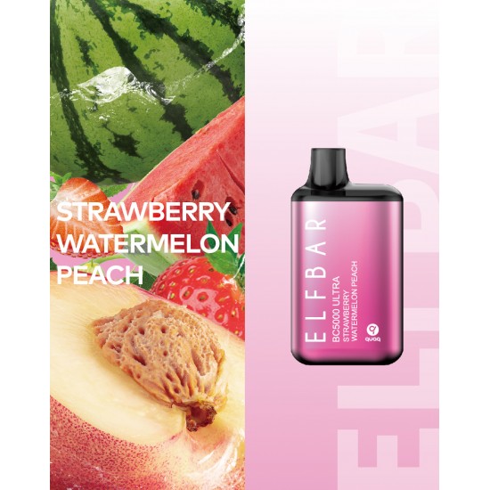 Elf Bar BC5000 Ultra Strawberry Watermelon Peach  en uygun fiyatlar ile ozelbuhar.coda! Elf Bar BC5000 Ultra Strawberry Watermelon Peach özellikleri, fiyatı, incelemesi, yorumları ve taksit seçenekleri için hemen tıklayın!