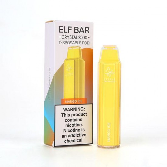 Elfbar Crystal 2500 Mango Ice  en uygun fiyatlar ile ozelbuhar.coda! Elfbar Crystal 2500 Mango Ice özellikleri, fiyatı, incelemesi, yorumları ve taksit seçenekleri için hemen tıklayın!