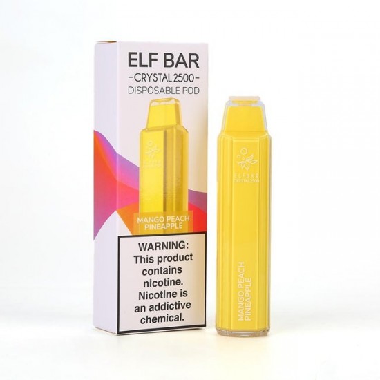 Elfbar Crystal 2500 Mango Peach Pineapple  en uygun fiyatlar ile ozelbuhar.coda! Elfbar Crystal 2500 Mango Peach Pineapple özellikleri, fiyatı, incelemesi, yorumları ve taksit seçenekleri için hemen tıklayın!