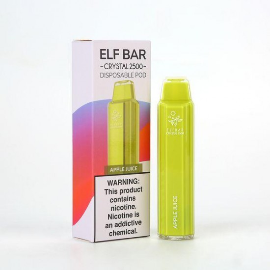 Elfbar Crystal 2500 Puff Apple Juice  en uygun fiyatlar ile ozelbuhar.coda! Elfbar Crystal 2500 Puff Apple Juice özellikleri, fiyatı, incelemesi, yorumları ve taksit seçenekleri için hemen tıklayın!