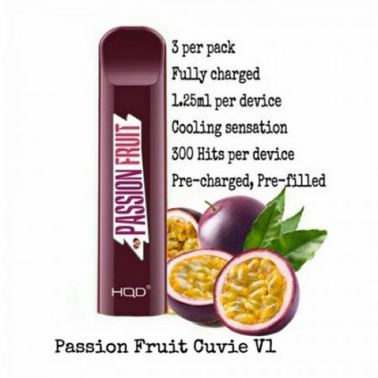 HQD Cuvie 300 Passion Fruit  en uygun fiyatlar ile ozelbuhar.coda! HQD Cuvie 300 Passion Fruit özellikleri, fiyatı, incelemesi, yorumları ve taksit seçenekleri için hemen tıklayın!