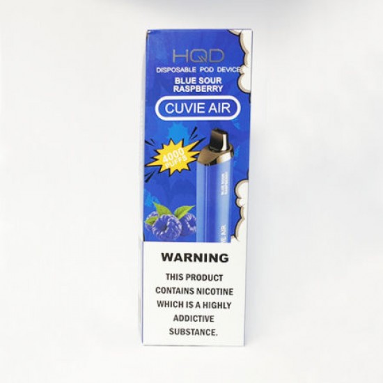 HQD Cuvie Air 4000 Blue sour Raspberry  en uygun fiyatlar ile ozelbuhar.coda! HQD Cuvie Air 4000 Blue sour Raspberry özellikleri, fiyatı, incelemesi, yorumları ve taksit seçenekleri için hemen tıklayın!