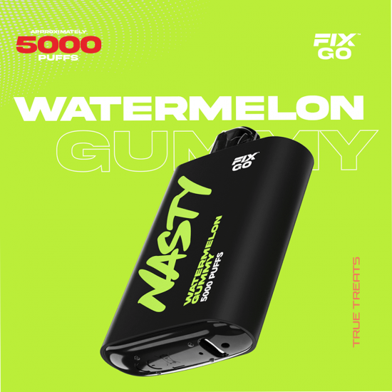 Nasty Fix Go 5000 Watermelon Gummy  en uygun fiyatlar ile ozelbuhar.coda! Nasty Fix Go 5000 Watermelon Gummy özellikleri, fiyatı, incelemesi, yorumları ve taksit seçenekleri için hemen tıklayın!